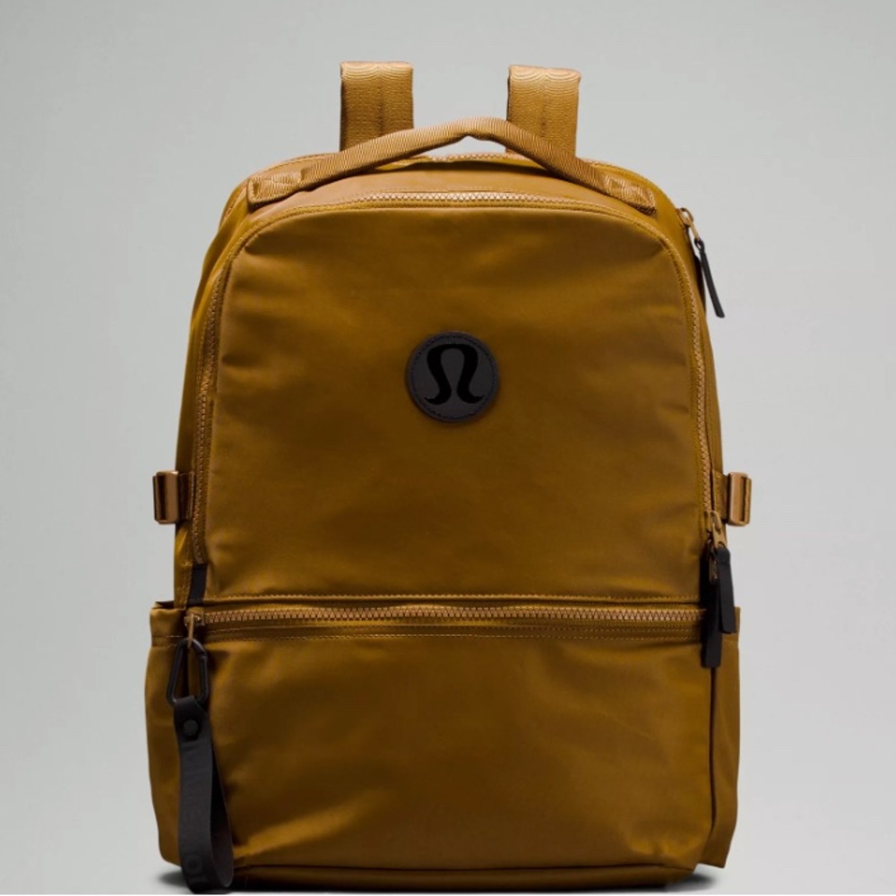 Lulu lemon backpack in gold. Never been used. Smoke free home.
